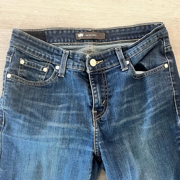 Levi’s Mid-Rise Distressed Blue Denim Skinny Jeans Size W28 L32 6M - Picture 3 of 9